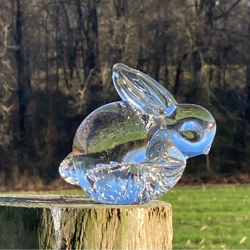 Dazzling Vintage Leonard Art Glass Bunny - Picture 4 of 13